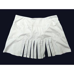 Women’s M Fila Argyle Car Wash Skort Skirt White Blue Tennis 28” Wais